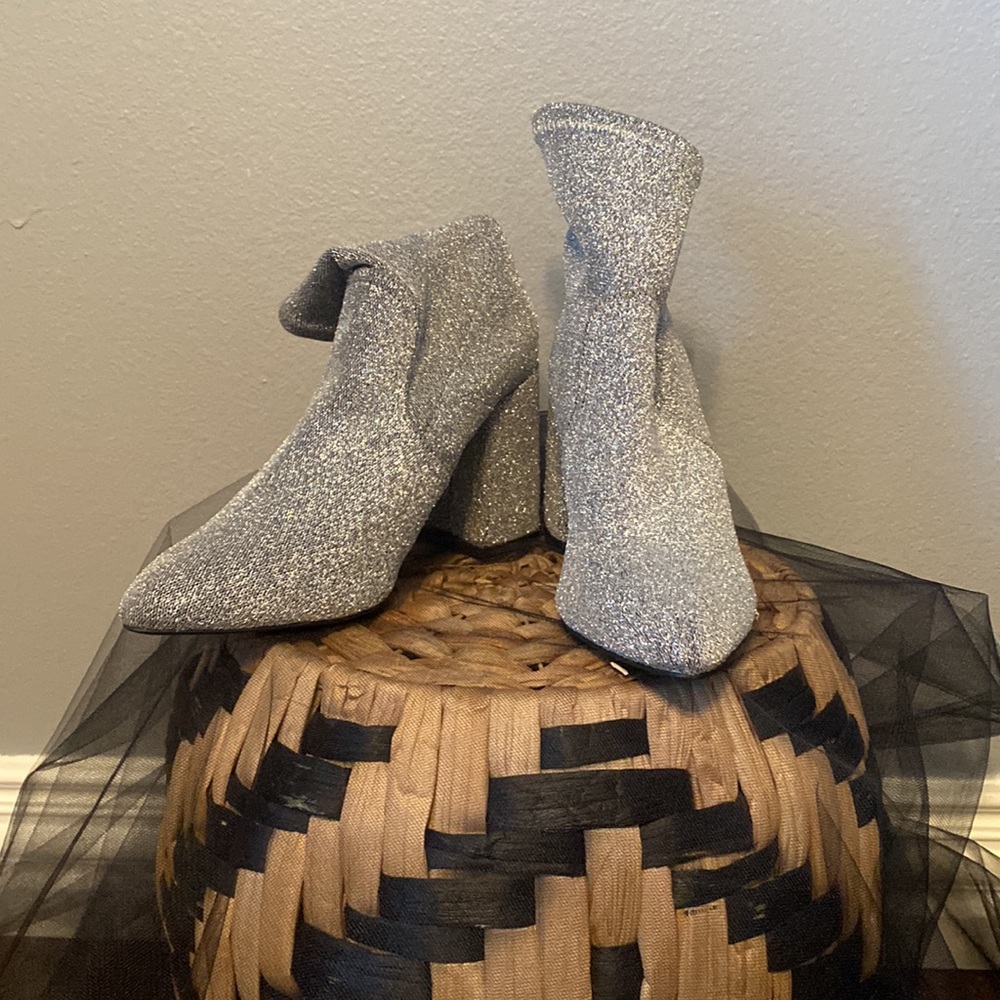 Silver Sparkle Booties